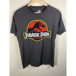 Jurassic Park T-Rex Logo Gray Shirt